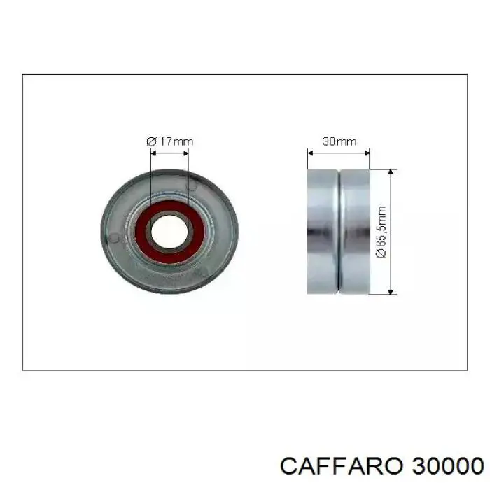 Comprar 30000 Caffaro Polea tensora, correa poli V