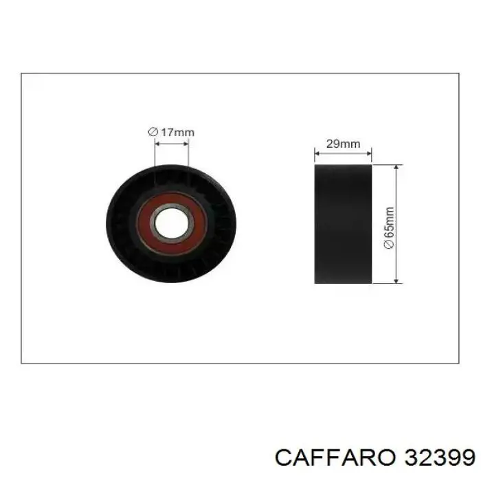 Comprar 32399 Caffaro Polea tensora, correa poli V