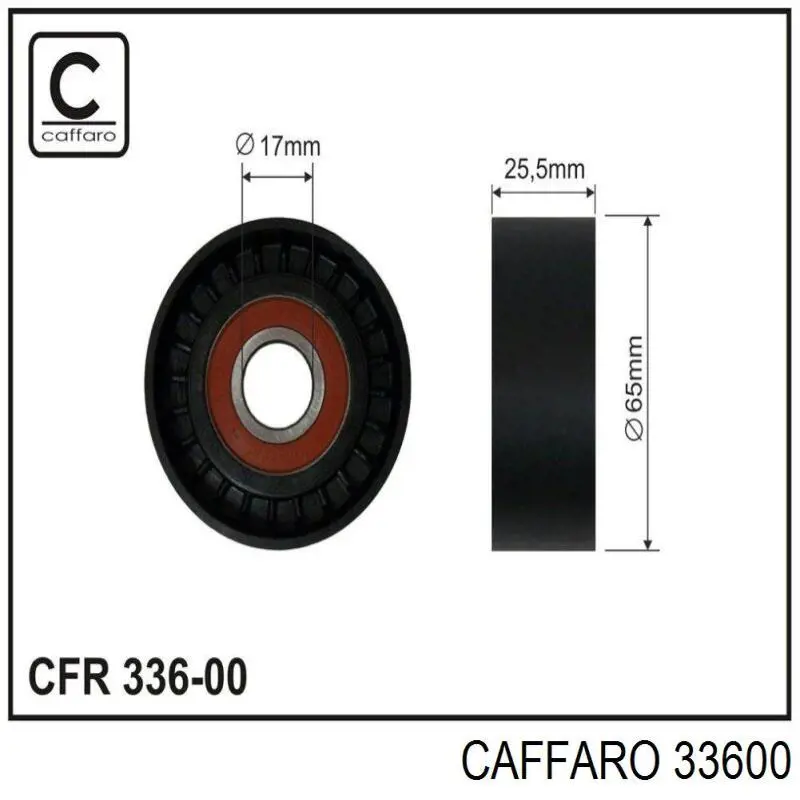 Comprar 33600 Caffaro Polea tensora, correa poli V