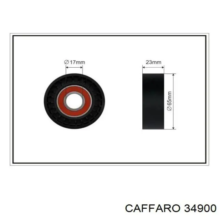 Comprar 34900 Caffaro Polea tensora, correa poli V