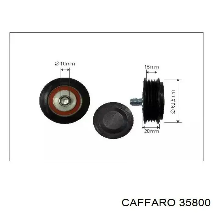 Polea tensora correa poli V 9157962 General Motors