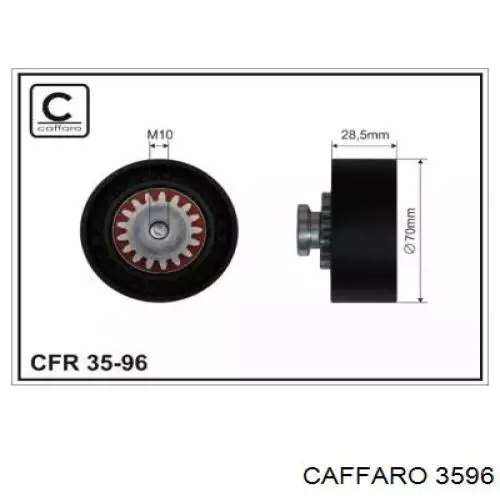 Polea inversión/guía, correa auxiliar servicios Caffaro 3596 precio, desde 33,30 EUR