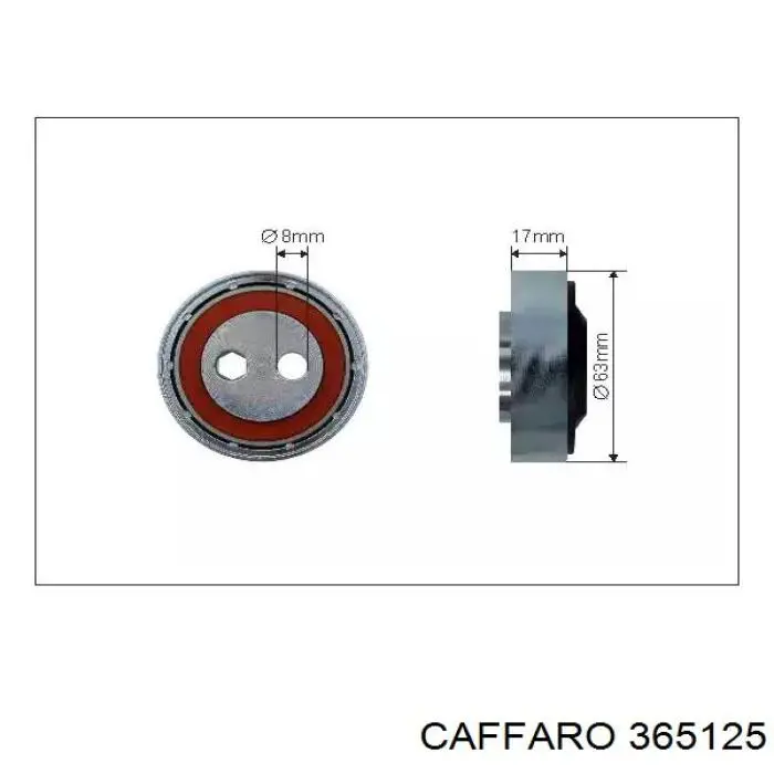 Comprar 365125 Caffaro Polea tensora, correa poli V