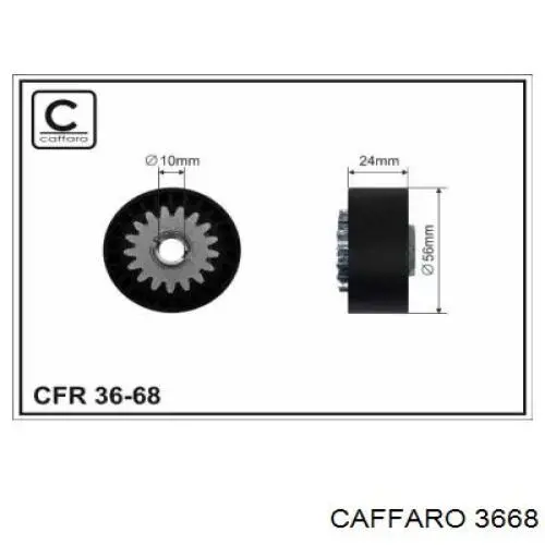 Rodillo tensor correa poli V Caffaro 3668 precio, desde 24,26 EUR