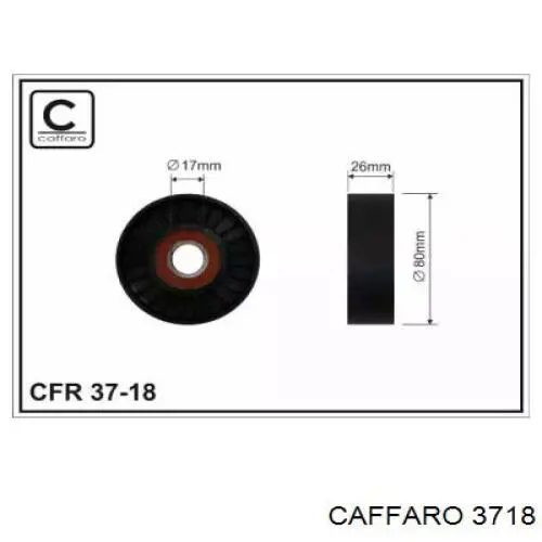 CFR 37-18 Caffaro rodillo, correa trapecial poli v