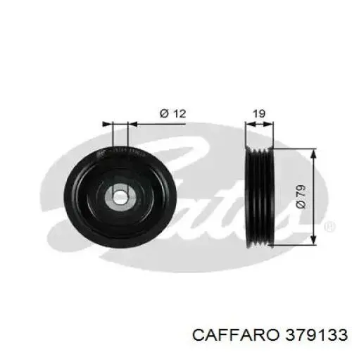 379133 Caffaro rodillo, correa trapecial poli v