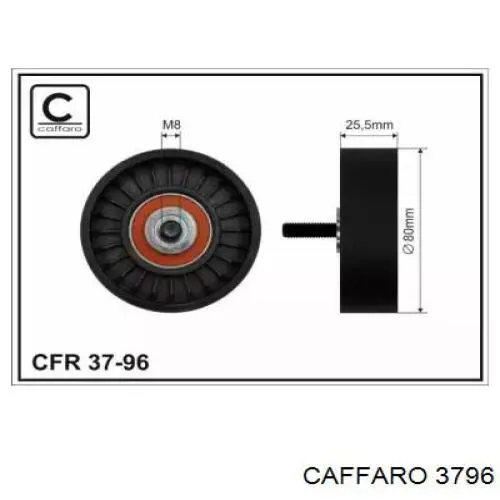 Rodillo tensor correa poli V Caffaro 3796 precio, desde 19,77 EUR