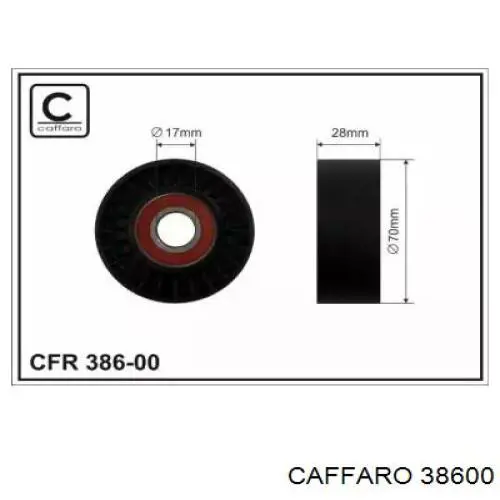 Comprar 38600 Caffaro Polea tensora, correa poli V