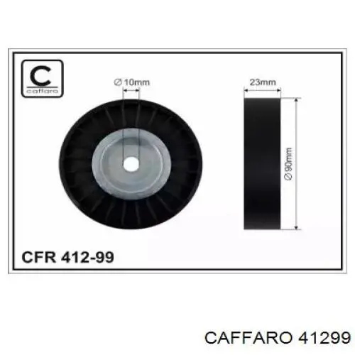 Comprar 41299 Caffaro Polea tensora, correa poli V