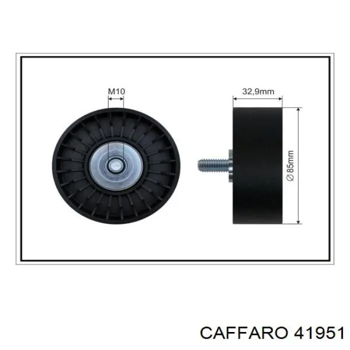 Polea inversión/guía, correa auxiliar servicios Caffaro 41951 precio, desde 25,65 EUR