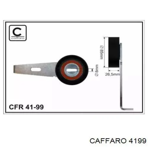 Rodillo tensor correa poli V Caffaro 4199 precio, desde 33,63 EUR