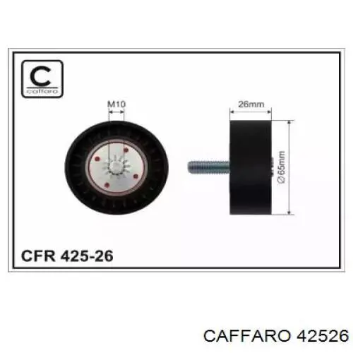 425-26 Caffaro rodillo intermedio de correa dentada