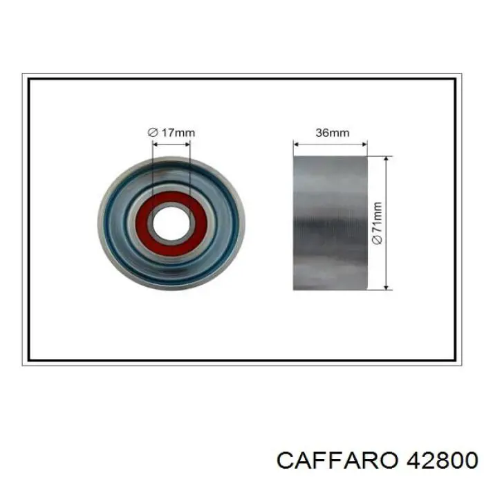 Rodillo tensor correa poli V Caffaro 42800 precio, desde 27,02 EUR
