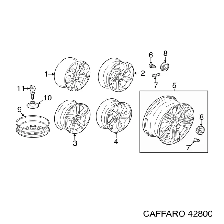 Comprar 42800 Caffaro Polea tensora, correa poli V