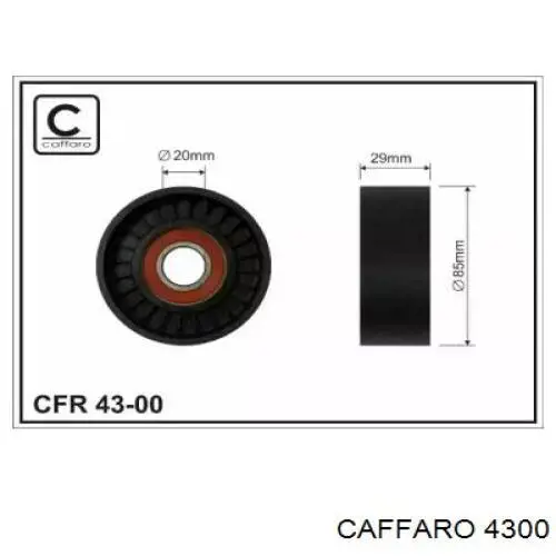 5014367 Caffaro Polea guía correa poli V