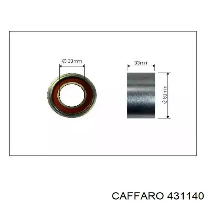 431-140 Caffaro rodillo, correa trapecial poli v