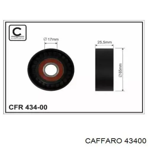 434-00 Caffaro rodillo, correa trapecial poli v