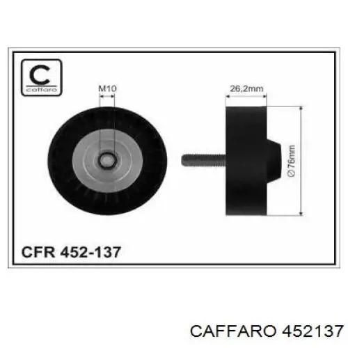 Polea inversión/guía, correa auxiliar servicios Caffaro 452137 precio, desde 19,58 EUR