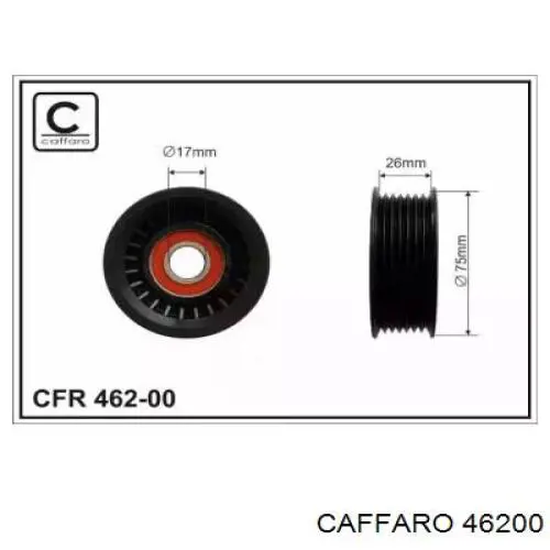 Rodillo tensor correa poli V Caffaro 46200 precio, desde 16,56 EUR