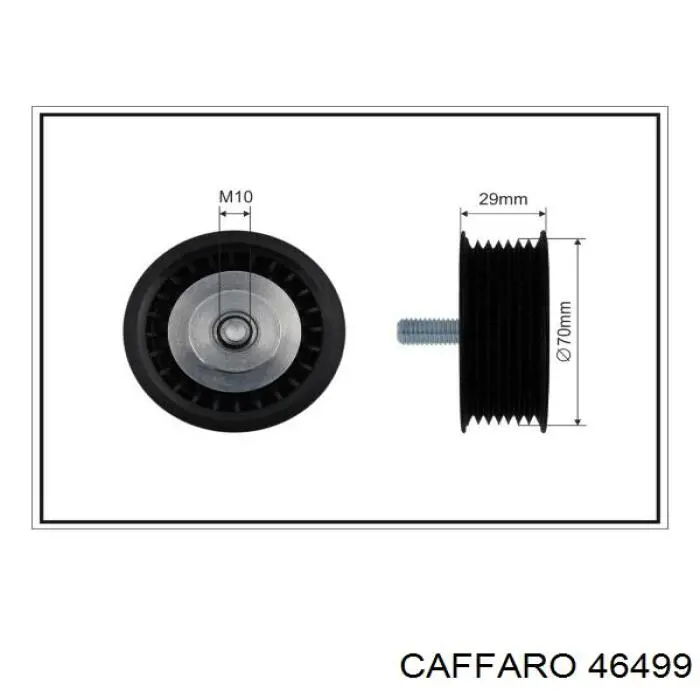 CFR464-99 Caffaro polea inversión / guía, correa poli v