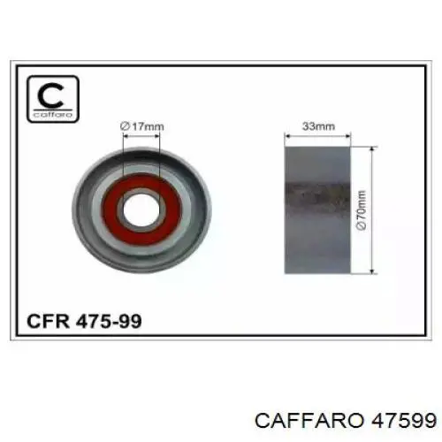 Rodillo tensor correa poli V Caffaro 47599 precio, desde 30,30 EUR
