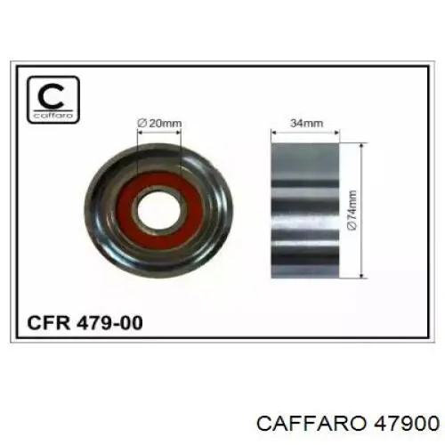 Rodillo tensor correa poli V Caffaro 47900 precio, desde 28,07 EUR