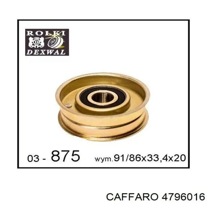 CFR500100 Caffaro polea inversión / guía, correa poli v