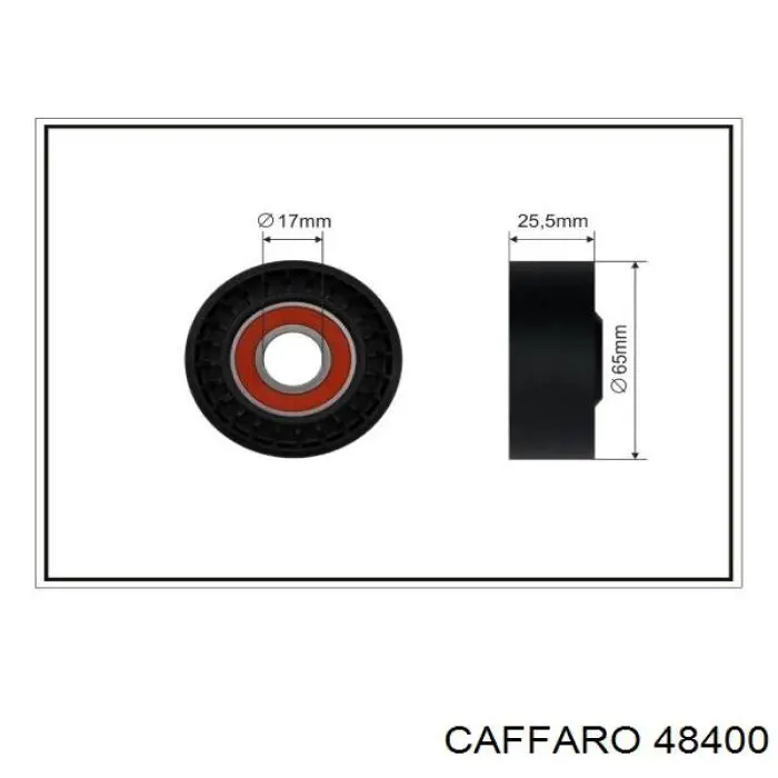 Rodillo tensor correa poli V Caffaro 48400 precio, desde 16,53 EUR