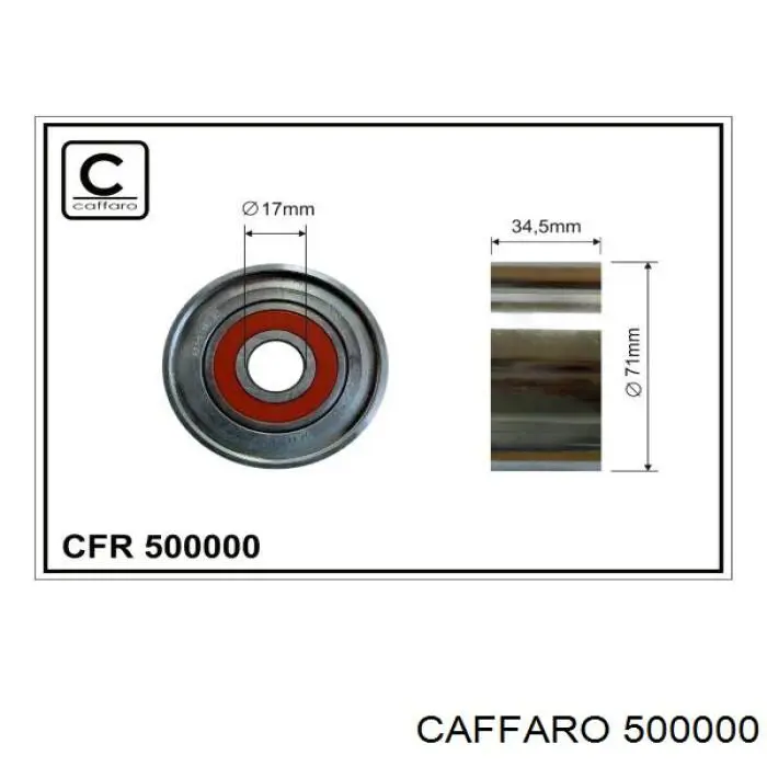 Polea inversión/guía, correa auxiliar servicios Caffaro 500000 precio, desde 42,53 EUR
