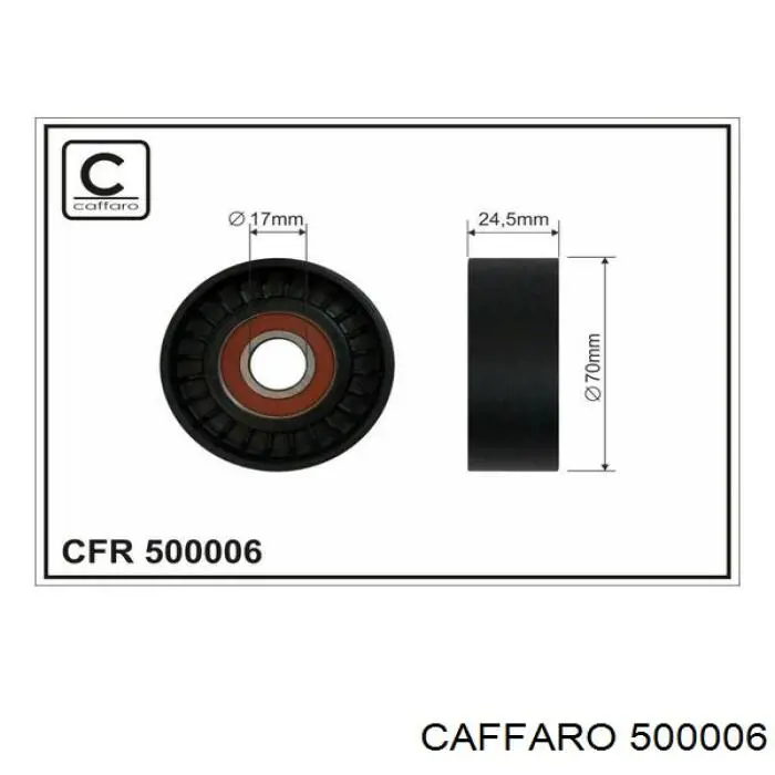 Comprar 500006 Caffaro Polea tensora, correa poli V
