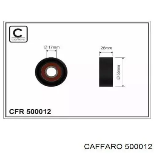 500012 Caffaro rodillo, correa trapecial poli v