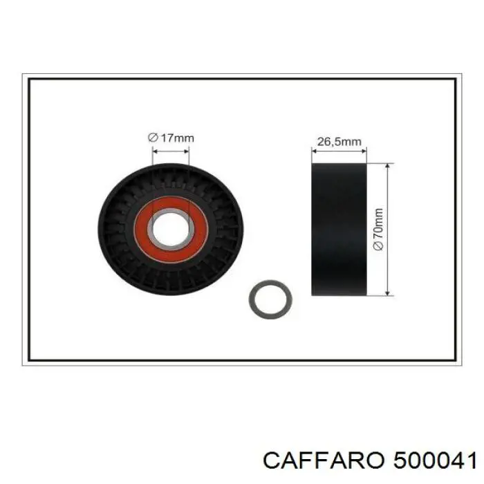 500041 Caffaro rodillo, correa trapecial poli v