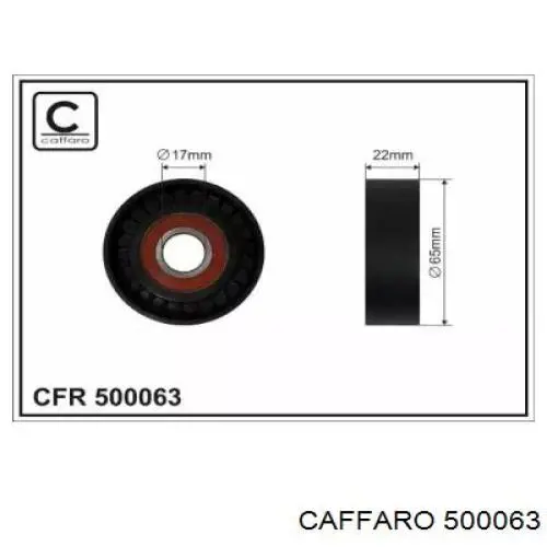 Rodillo tensor correa poli V Caffaro 500063 precio, desde 13,47 EUR