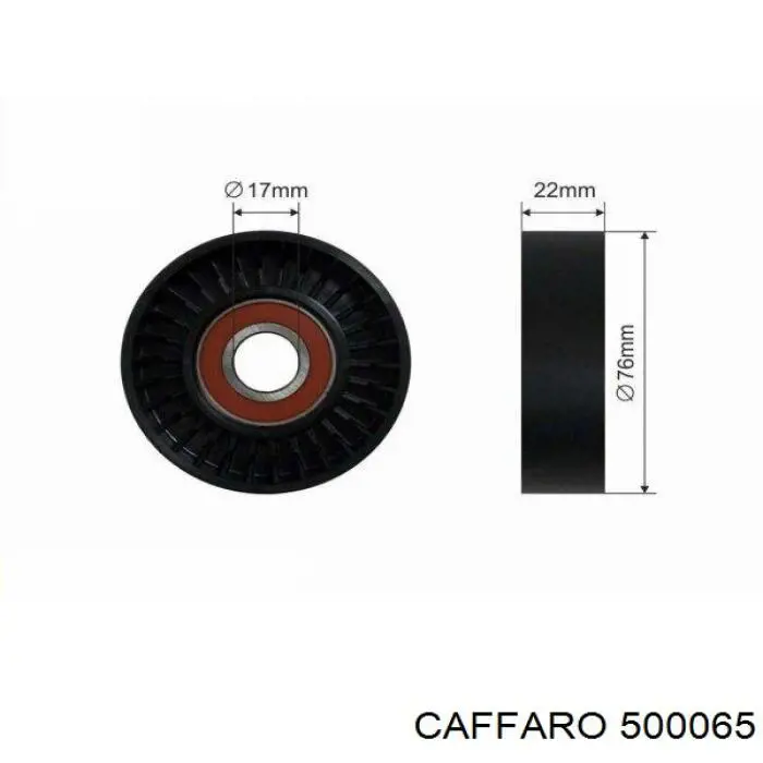 500065 Caffaro polea tensora correa poli v