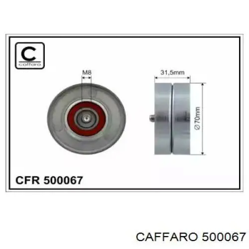 Comprar 500067 Caffaro Polea tensora, correa poli V