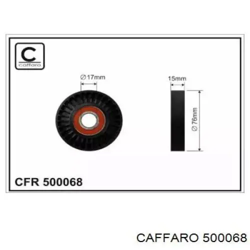 Rodillo tensor correa poli V Caffaro 500068 precio, desde 15,34 EUR