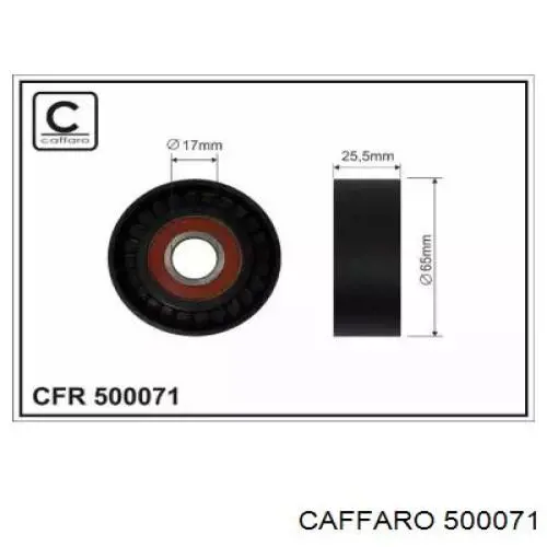 500071 Caffaro rodillo, correa trapecial poli v