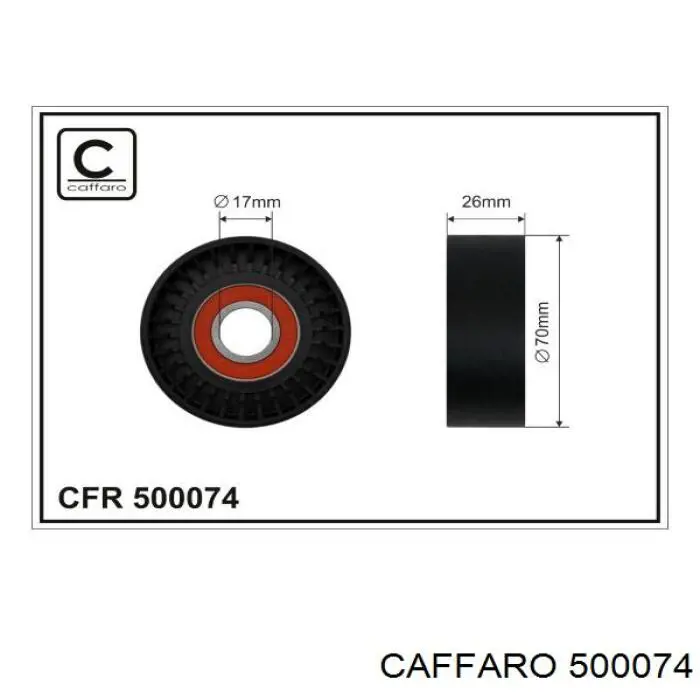 Comprar 500074 Caffaro Polea tensora, correa poli V