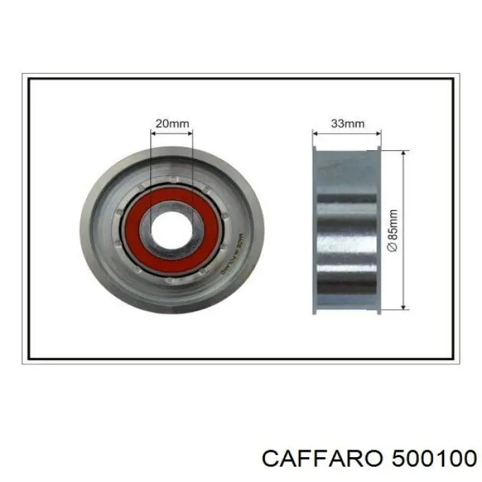 Comprar 500100 Caffaro Polea inversión/guía, correa poli V