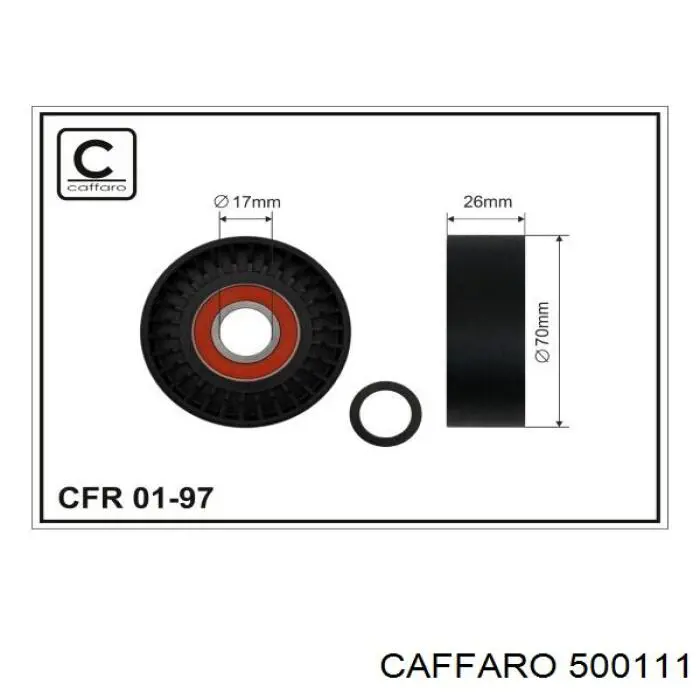 500111 Caffaro rodillo intermedio de correa dentada