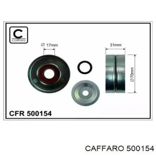 Rodillo tensor correa poli V Caffaro 500154 precio, desde 15,30 EUR