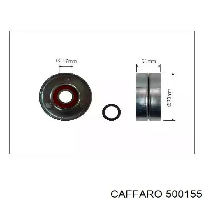 Comprar 500155 Caffaro Polea tensora, correa poli V