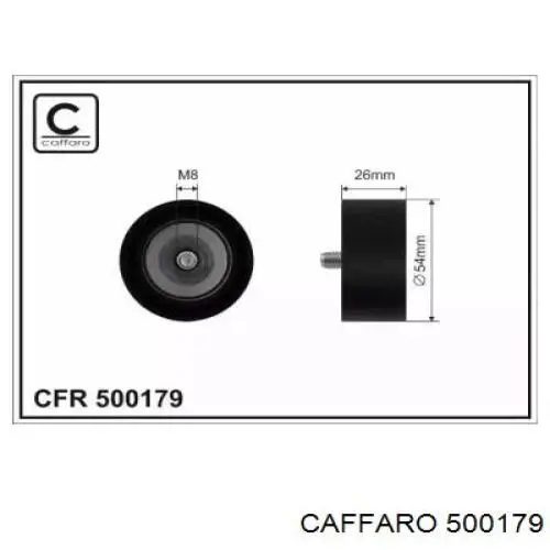 500179 Caffaro polea inversión / guía, correa poli v