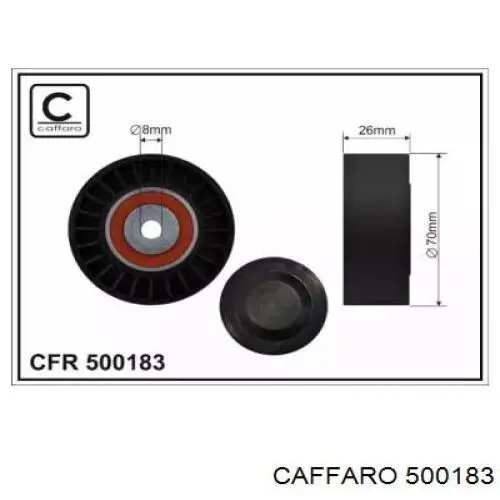 Comprar 500183 Caffaro Polea tensora, correa poli V