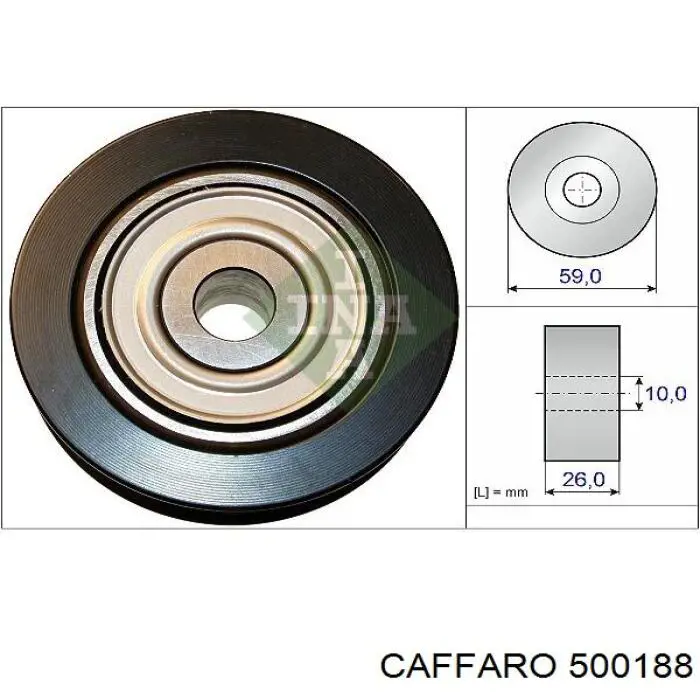 Polea inversión/guía, correa auxiliar servicios Caffaro 500188 precio, desde 30,80 EUR