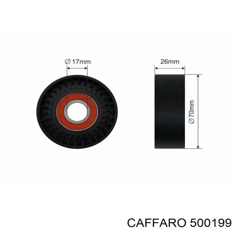 Comprar 500199 Caffaro Polea tensora, correa poli V