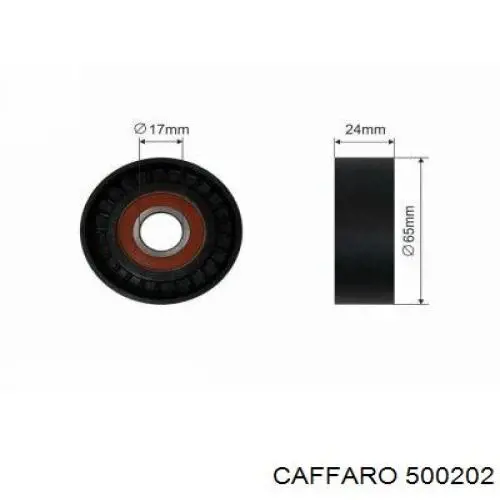 Comprar 500202 Caffaro Polea tensora, correa poli V