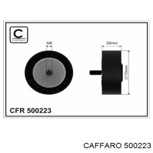 Polea inversión/guía, correa auxiliar servicios Caffaro 500223 precio, desde 22,75 EUR
