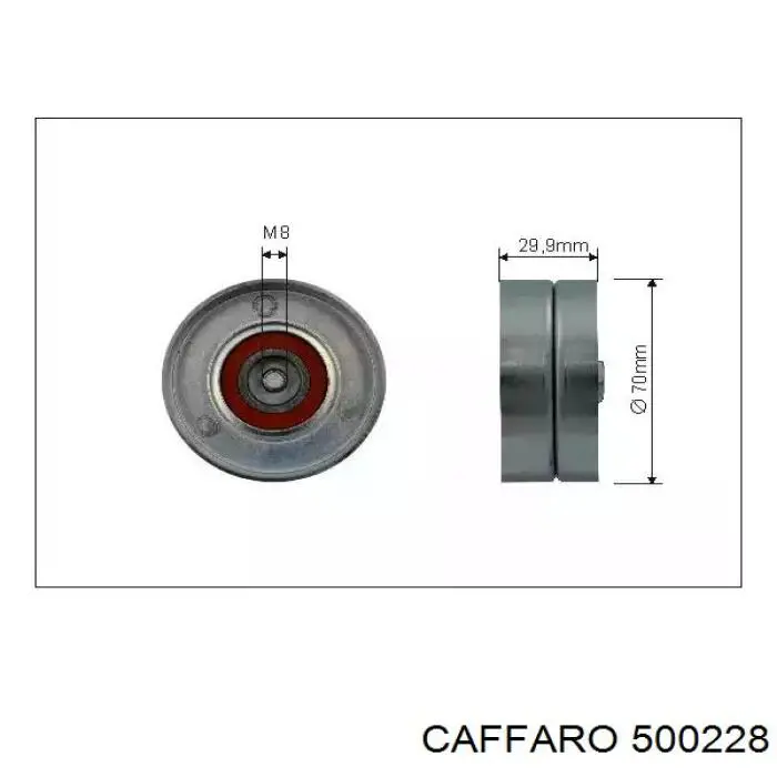 Rodillo tensor correa poli V Caffaro 500228 precio, desde 14,52 EUR
