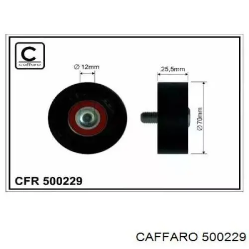 500229 Caffaro rodillo, correa trapecial poli v